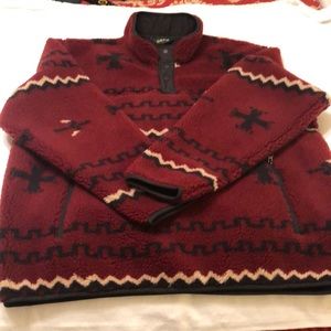 New! Men’s XL ORVIS heavyweight Sherpa fleece 1/4 snap closure pullover (NWOT)